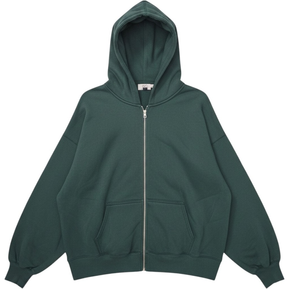 American Eagle Oversized Zip Up Hoodie Forest Green Fleece XXL 2xl NWT
